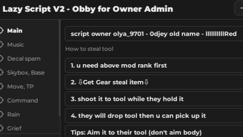 obby for free owner admin